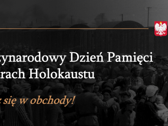 Międzynarodowy Dzień Pamięci o Ofiarach Holokaustu banner