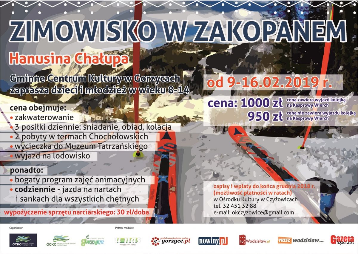 plakat zimowisko w Zakopanem