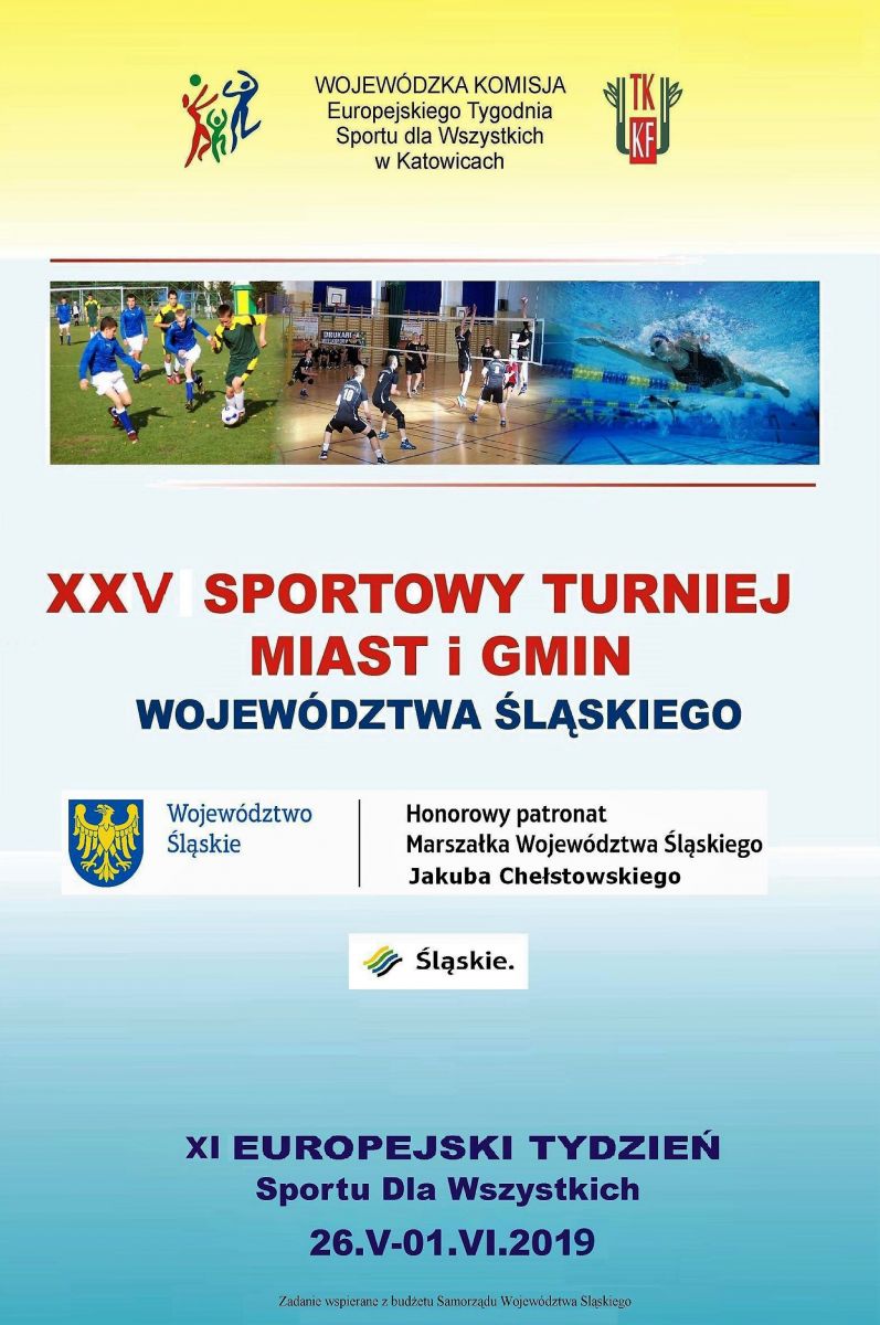 plakat XXV sportowy turniej miast i gmin