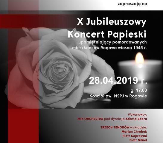 plakat X jubileuszowy koncert papieski