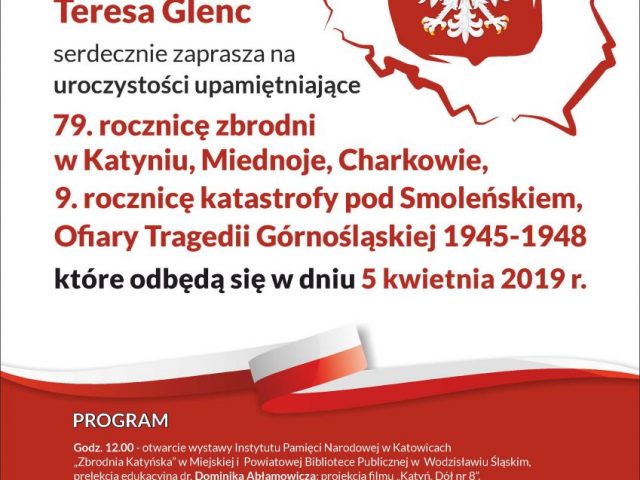plakat obchody zbrodni katyńskiej i Tragedii Górnośląkiej