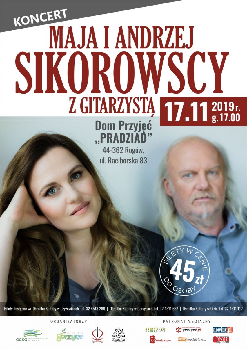 plakat koncert Maja i Andrzej Sikorowscy