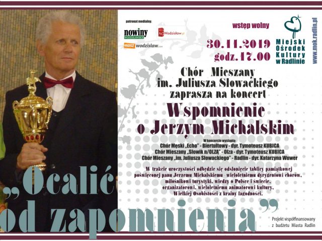 plakat koncert "wspomnienie o Jerzym Michalskim"