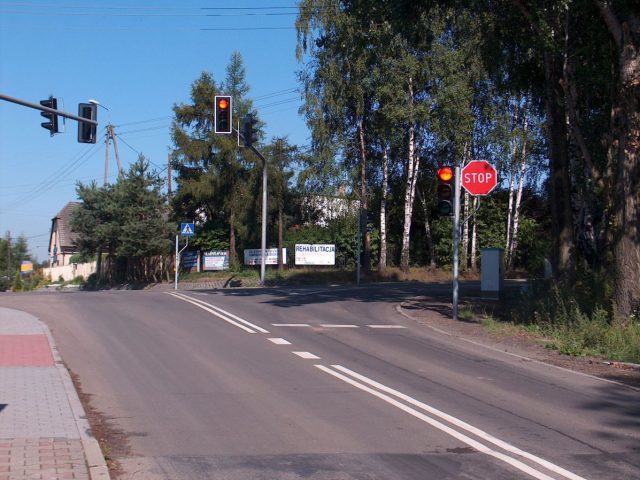 skrzyżowanie ulic 1 Maja, Skrzyszowskiej i Turskiej w Mszanie