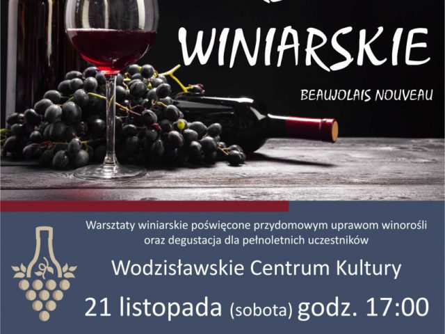 plakat - warsztaty winiarskie w WCK