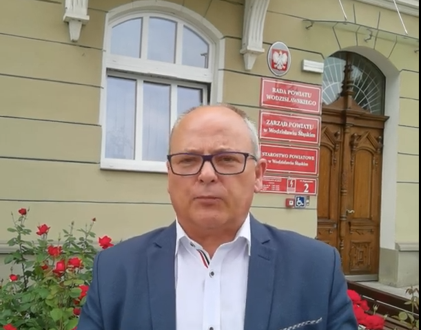 czołówka materiału wideo w której starosta Leszek Bizoń zaprasza na Festiwal Górnej Odry