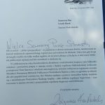 skan listu dyrektora Biblioteki Śląskiej prof. Kadłubka do starosty wodzisławskiego Leszka Bizonia