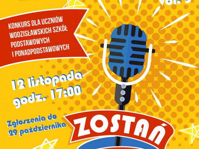 plakat - wodzisławski festiwal wokalny "Zostań idolem"