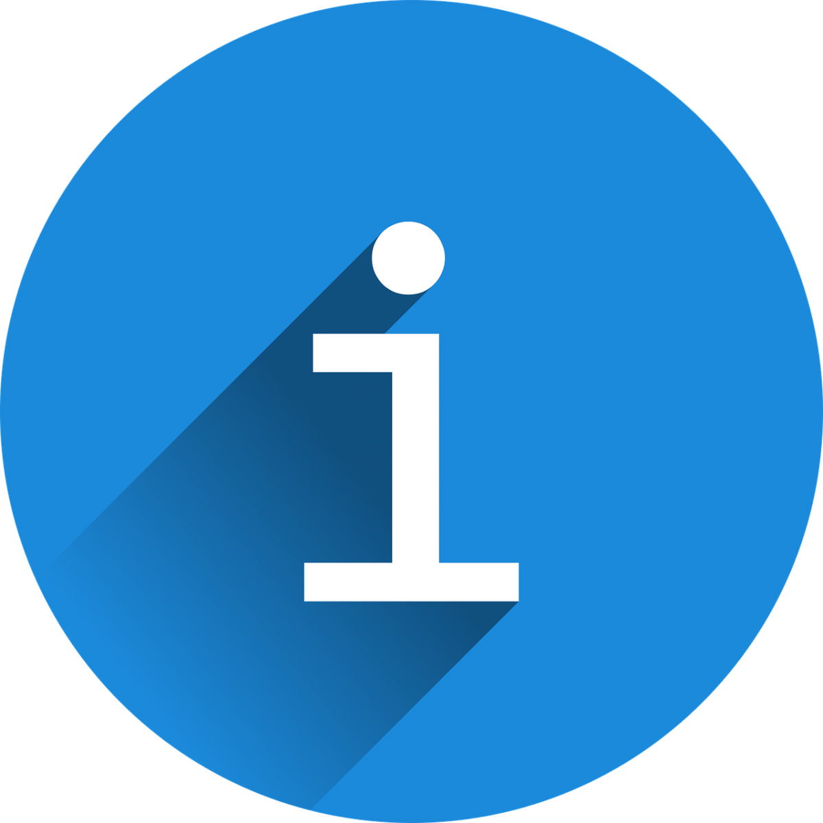 symbol informacji, litera i w kole
