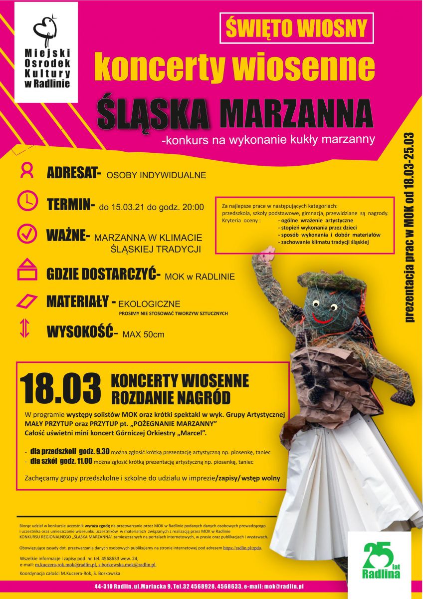 plakat - konkurs "Śląska Marzanna 2022"