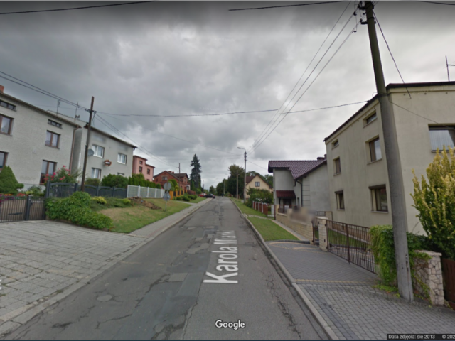 ulica Karola Miarki w Pszowie streetview z Maps Google dostęp 24.3.2022
