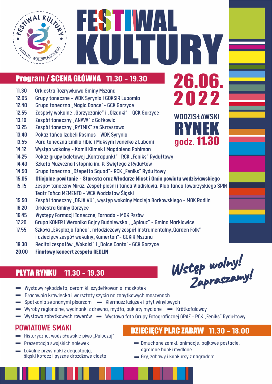 Program Festiwalu Kultury Powiatu Wodzisławskiego 