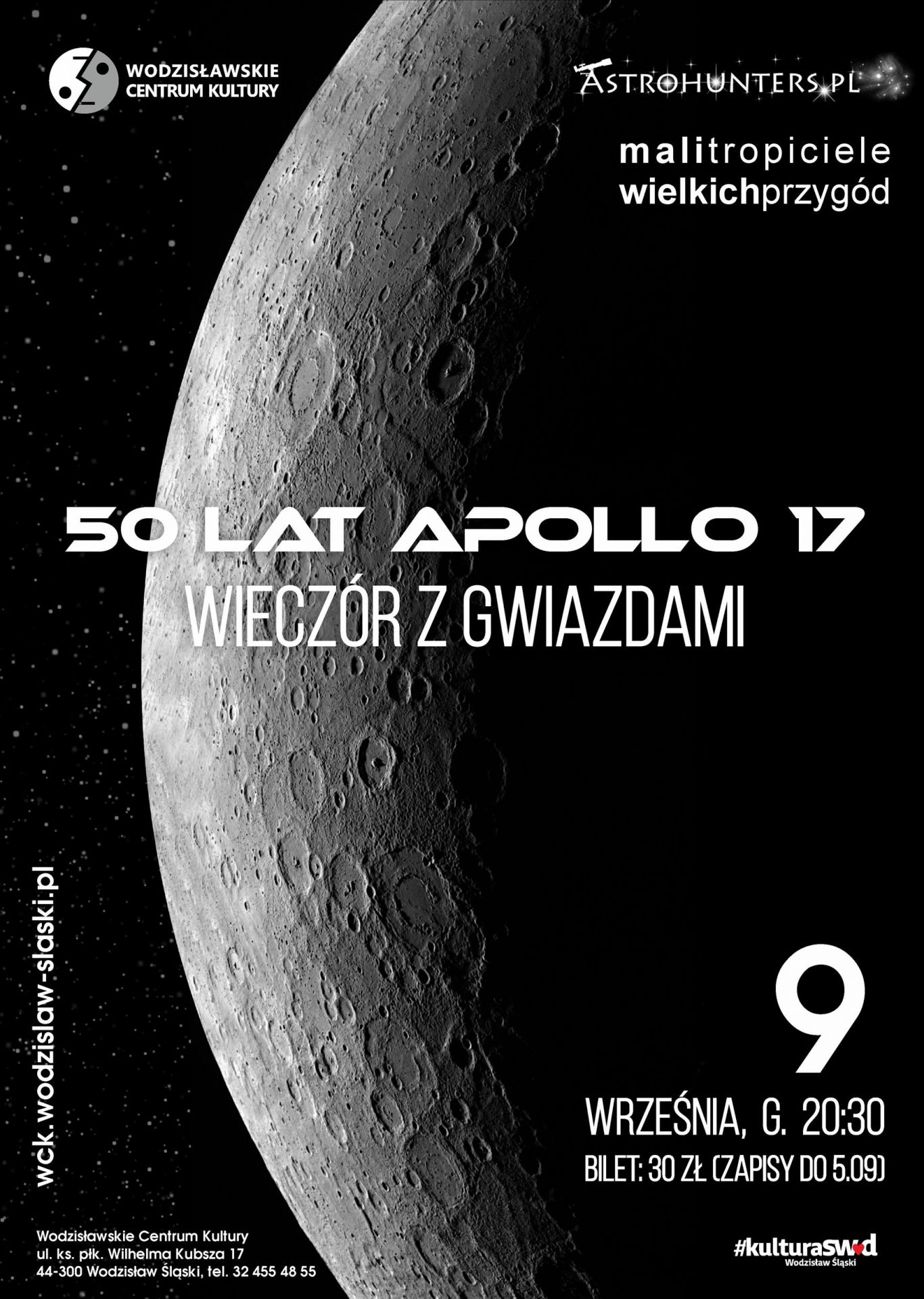 plakat - spotkanie z astronomią w WCK