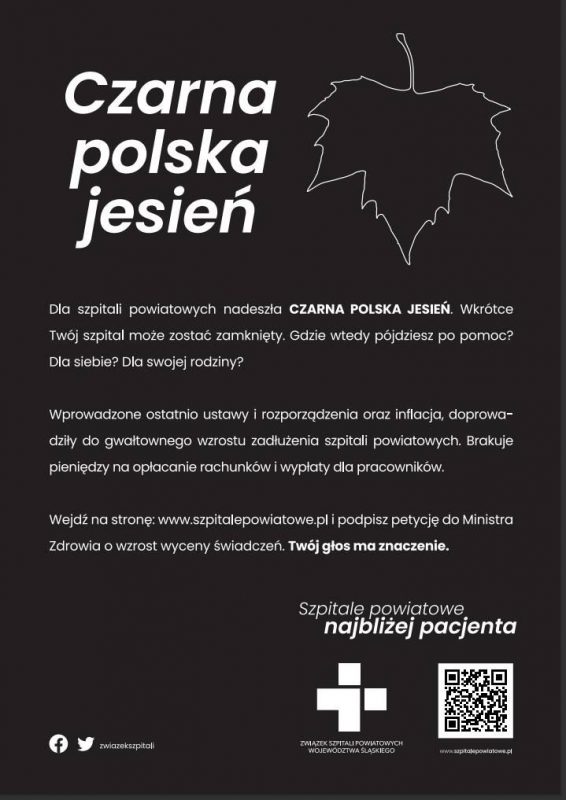 Plakat akcji czarna polska jesień
