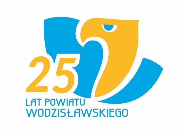 logo powiatu wodzisławskiego z okazji 25 lat powiatu