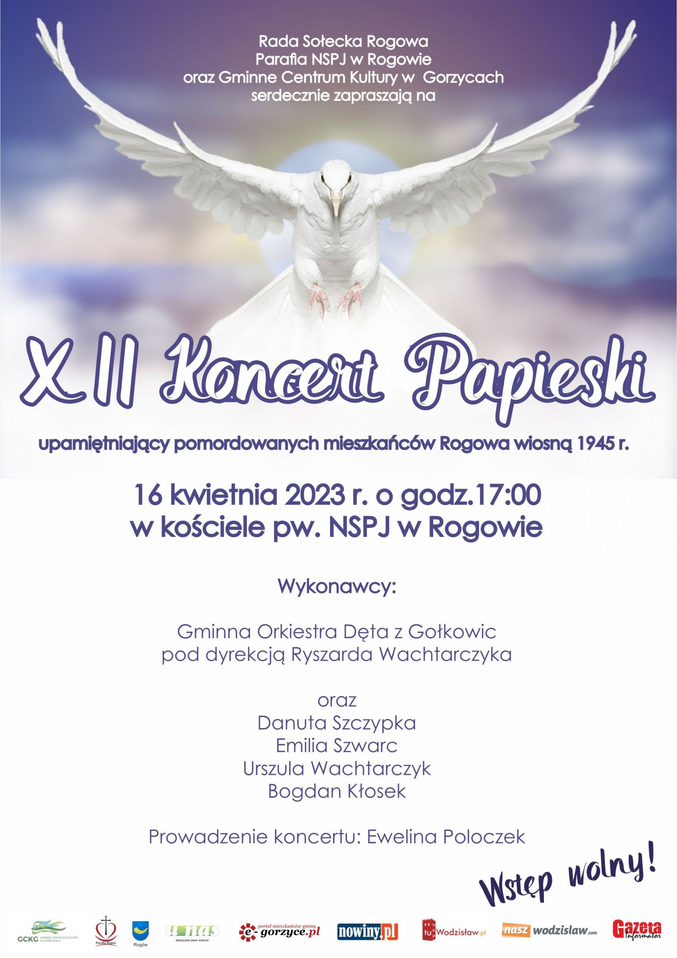 plakat koncertu papieskiego 2023