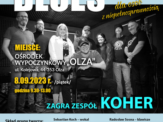 Plakat promujący koncert Powiatowy Blues