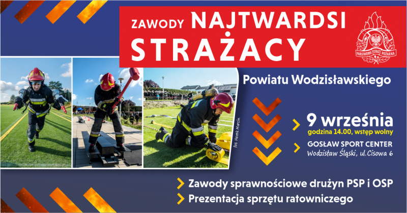 Grafika zawodów o tytuł Najtwardszego Strażaka Powiatu Wodzisławskiego