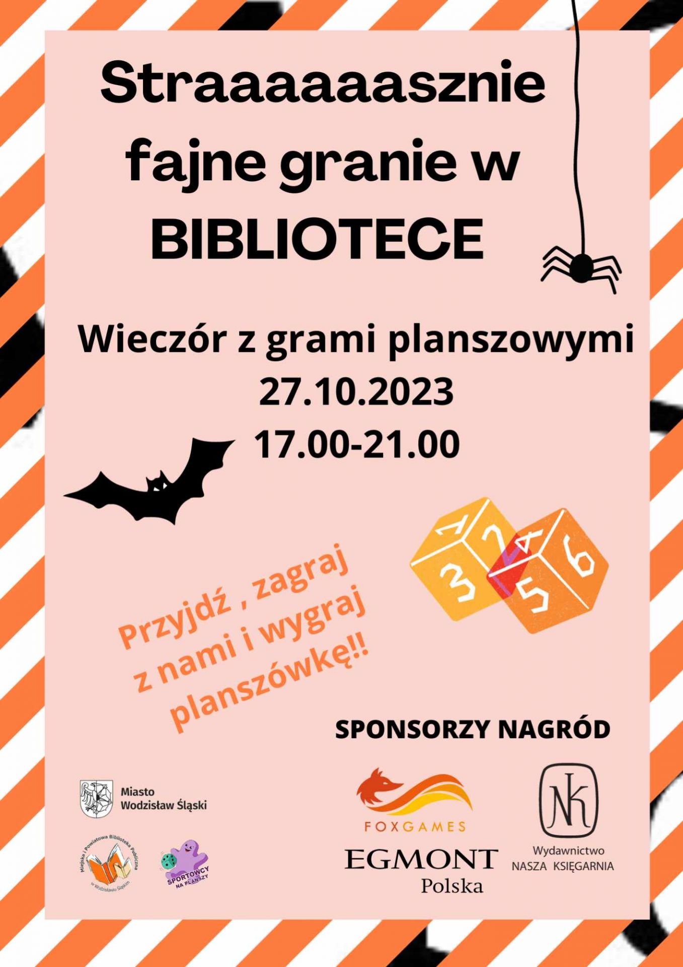 plakat - Bibliogranie w Wodzisławskiej Bibliotece