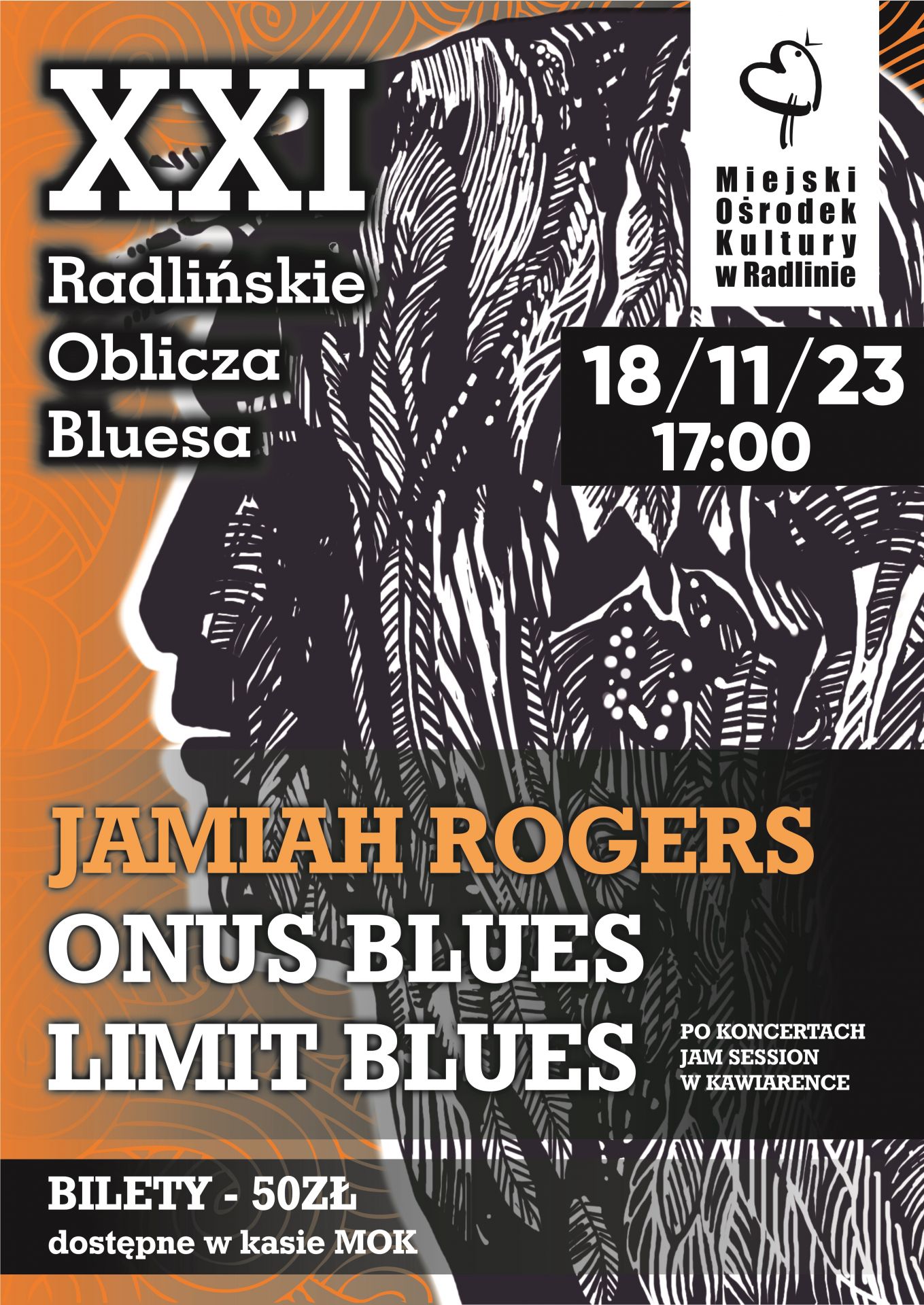 XXI Radlińskie oblicza Bluesa 2023 - plakat