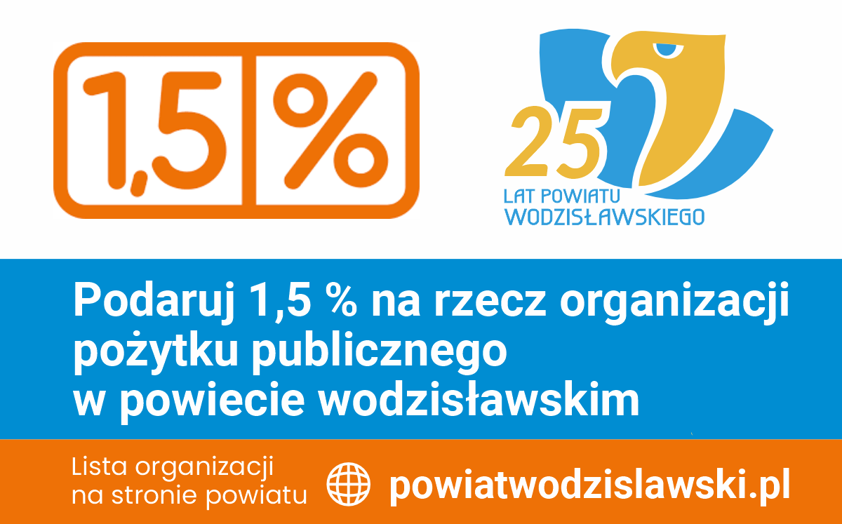 Obrazek zachęcający do pozostawienia 1,5% podatku w powiecie wodzisławskim