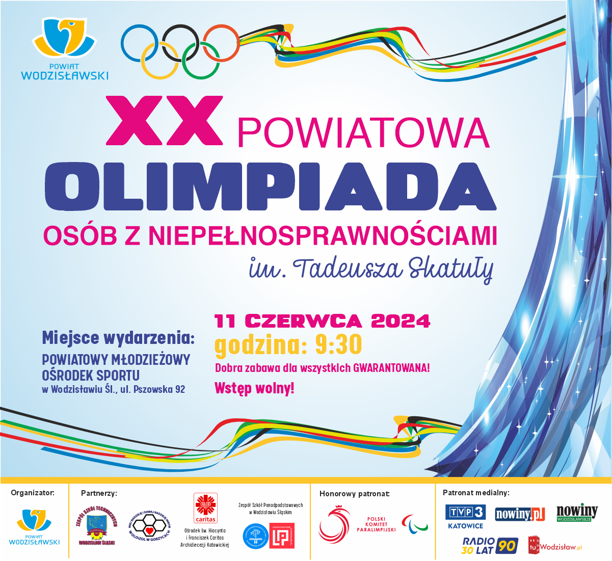 grafika promująca Powiatową Olimpiadę dla Osób z Niepełnosprawnościami